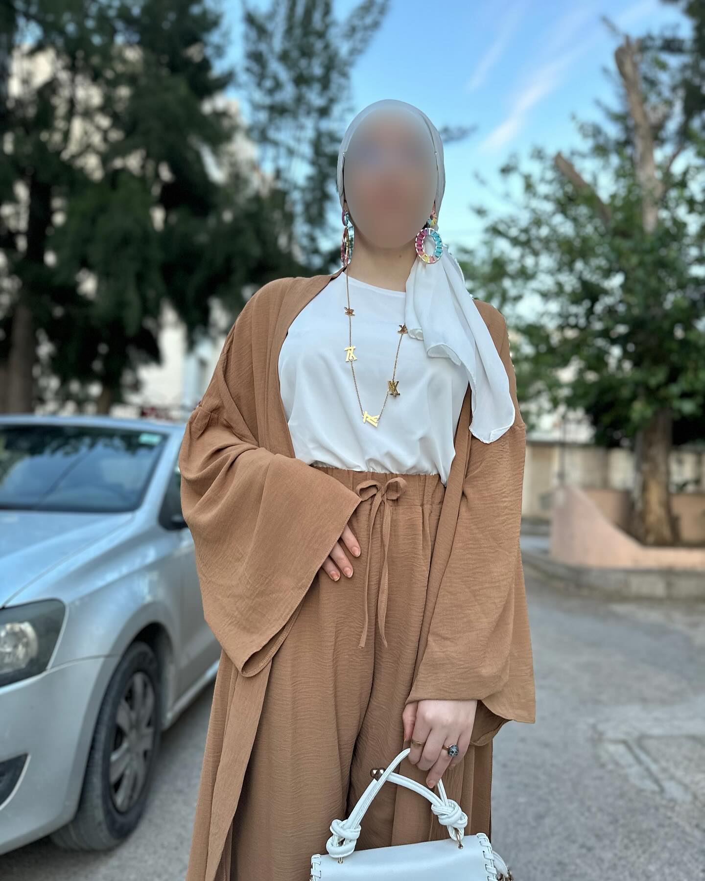 🌿 Ensemble 3 pièces fluide – Tissu gaufré